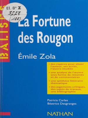 cover image of La fortune des Rougon